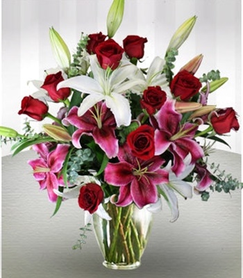 Miracle Touch - Oriental Lilies & Roses with Greens