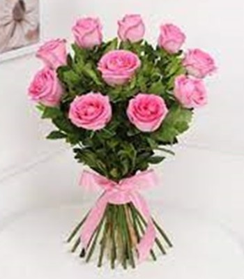 Pink Petals For Her - 10 Pink Roses
