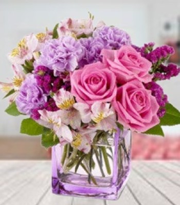 Lavender Love - Roses, Carnations, Alstroemerias & Baby's Breath