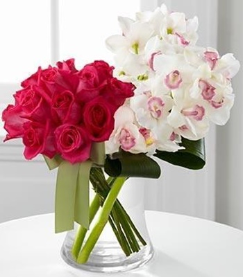 Rose & Cymbidium Orchid Bouquet