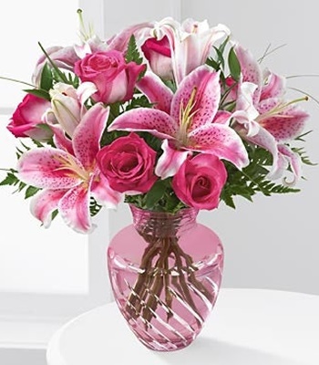 My Only Love - Roses & Stargazer Lilies