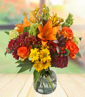 Autumn Awesome - Seasonal Flowers Bouquet Hand Tied
