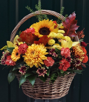Burst of autumn - Fresh Fall Flowers Basket