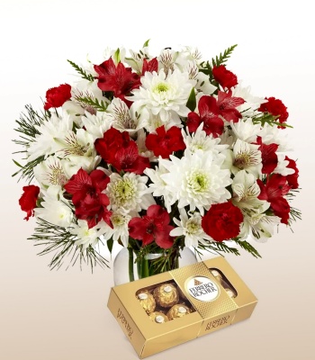 Red & White Christmas Flowers