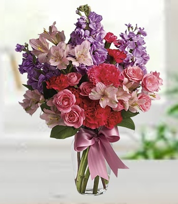 Lavender And Pink Flower Bouquet