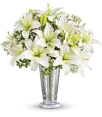 White Sympathy Flower Arrangement