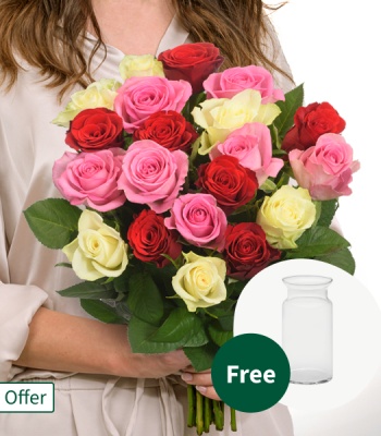 Anniversary Bouquet of 40 Roses with Vase