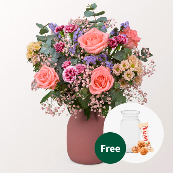 Anniversary Salmon & Lilac Roses Bouquet