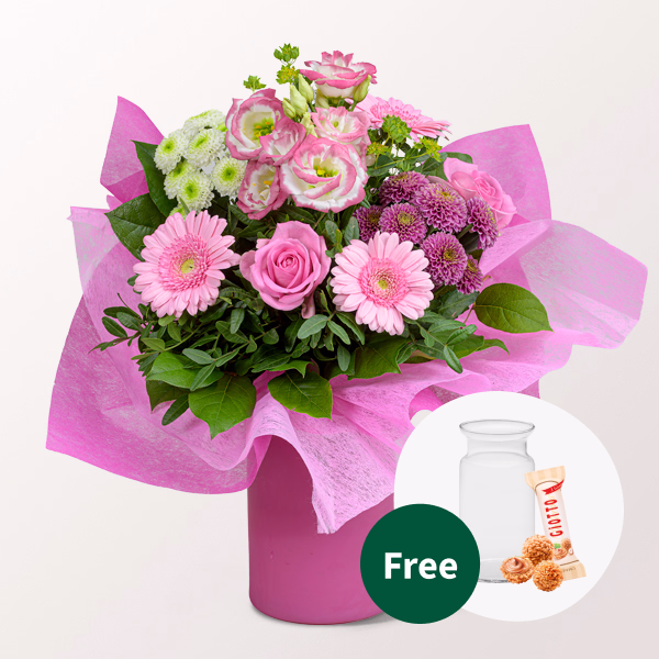 Birthday Bliss Pink Roses Bouquet