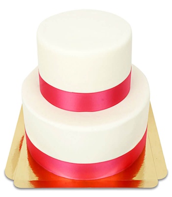 Birthday Cake - White 2 Tier