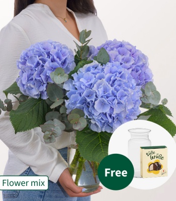 Blue Hydrangea Arrangement