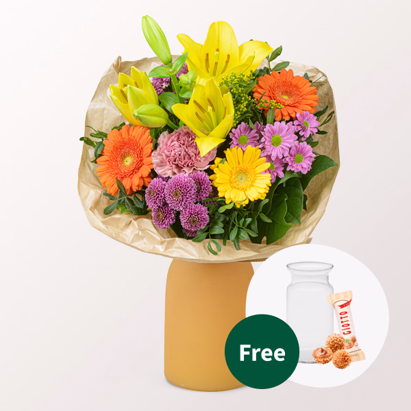 Cheerful Happy Spring Flower Bouquet