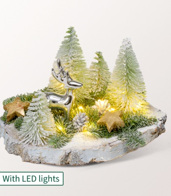 Christmas Arrangement in Glass Jar