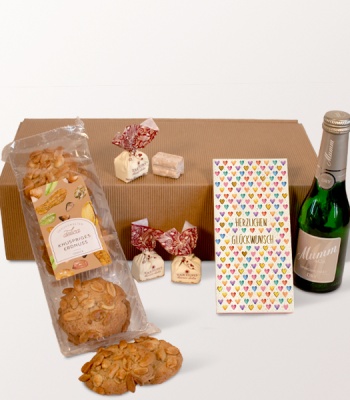 Congratulations Gift Box - Mumm Secco, Chocolate Bar & Tartufo Treats