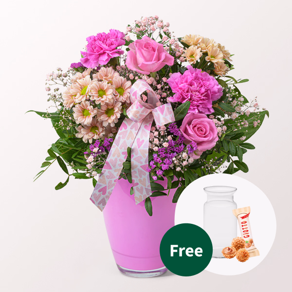 Heartfelt Greeting Seasonal Flower Bouquet