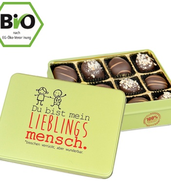 Luxury Chocolate Gift Box - 12 Organic Pralines & Truffles (150g)