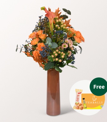 Modern Decor Orange Calla Arrangement