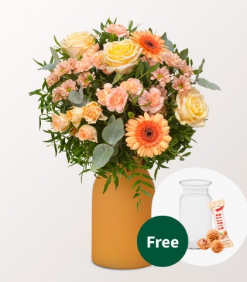 Mother's Day Salmon & Cream Roses Arrangement