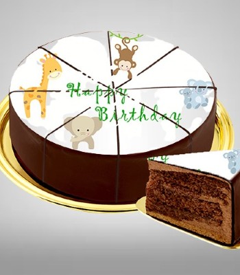 Motif Cake with Zoo Animals - 21oz/600g