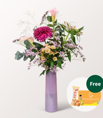Pastel Calla & Chrysanthemum Flower Arrangement