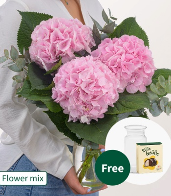Pink Hydrangea Arrangement