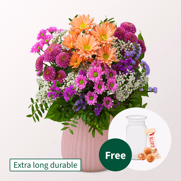 Salmon Chrysanthemum Harmony Bouquet