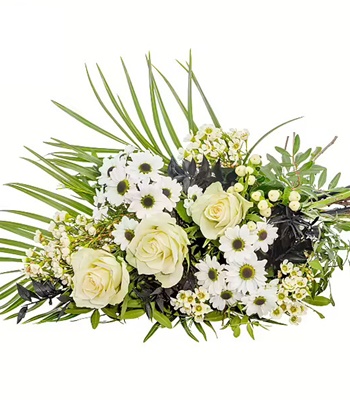 Sympathy Bouquet in White and Black