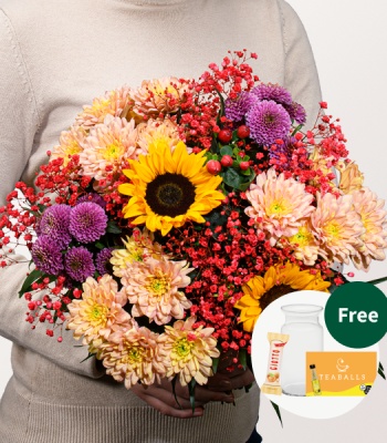 Thank You Bouquet with Sunflowers & Chrysanthemums