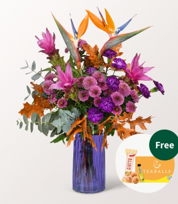 Tropical Autumn Flower Mix with Strelitzia & Curcuma