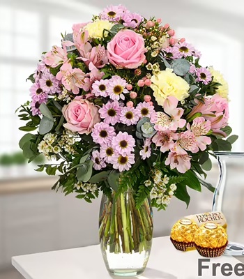 Valentine Special Pink Flower Bouquet