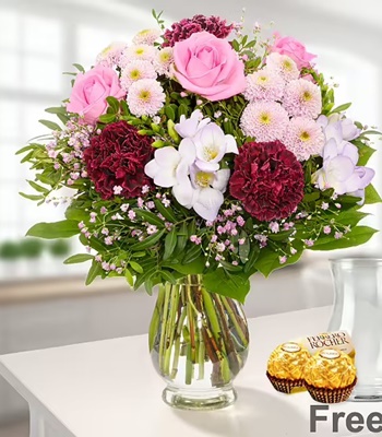 Valentine's Day Flower Rose & Carnation Bouquet