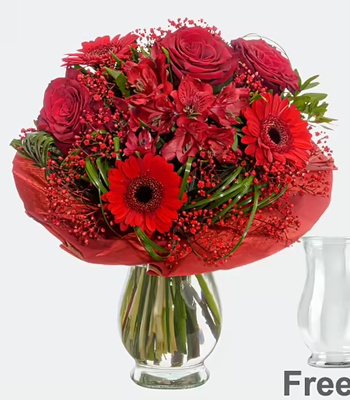 Valentine's Day Flowers in Vase