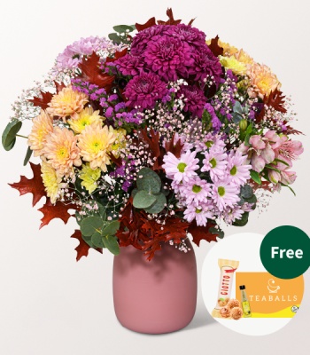 Warm Autumn Harmony Flower Mix with Chrysanthemums & Alstroemeria