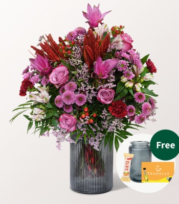 Warm Autumn Pink Bouquet