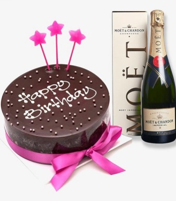 Cake And Champagne Gift Combo
