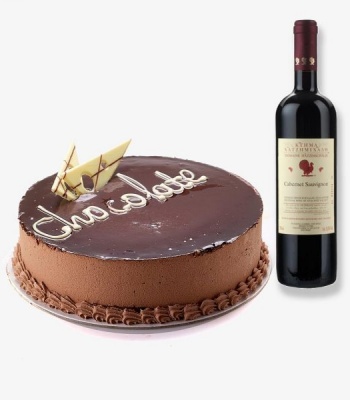Cake And Wine Gift Combo
