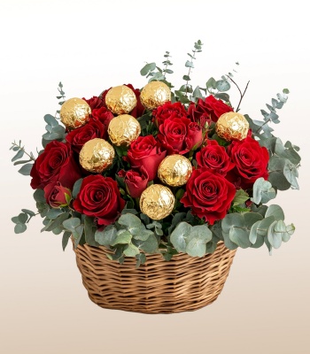 Birthday Flower Bouquet with Ferrero Rocher