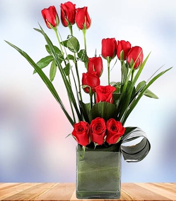 Red Rose Bouquet - 12 + 8 Free