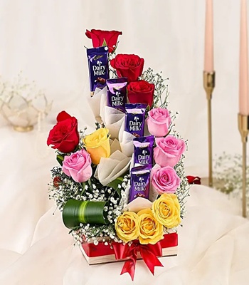 Mix Roses And Chocolates