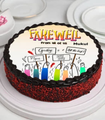 Good Bye Farewell Red Velvet Chocolate Cake