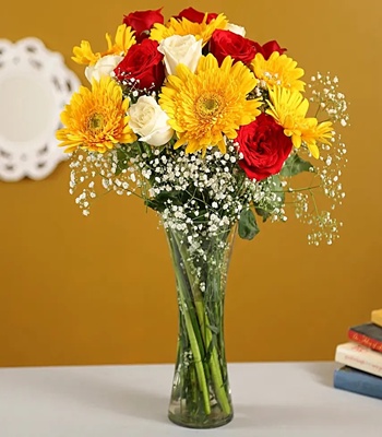 Mix Flowers in Vase