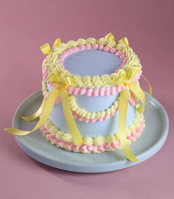 Pastel Wrap Ribbon Cake
