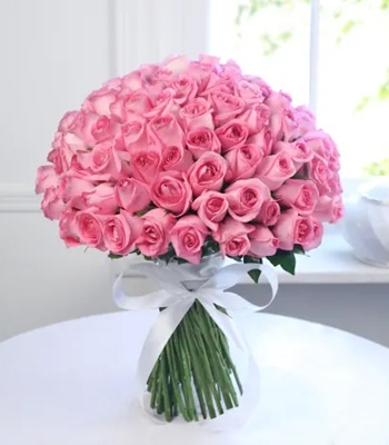 50 Pink Roses Bouquet