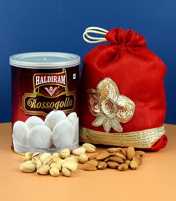 Rosogolla and Dry Fruits Combo For Diwali or New Year
