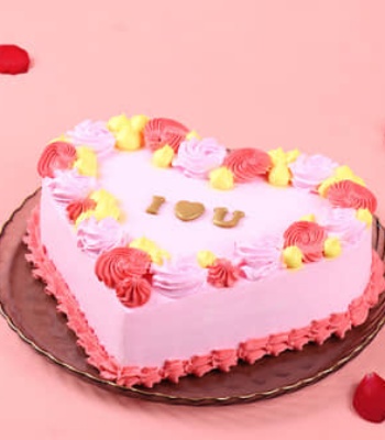 Swirled Romance Heart Cake