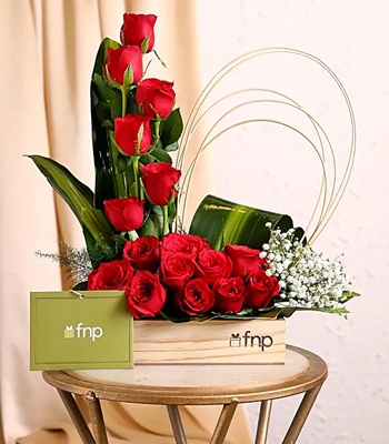 Valentine Red Roses Designer Arrangement