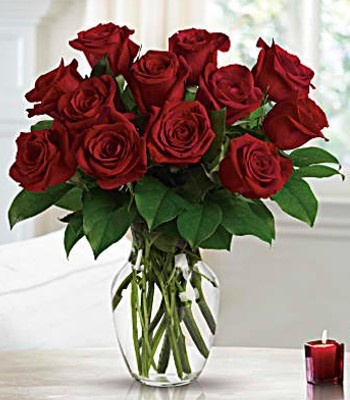 Valentine's Day Red Roses - 10 Stems