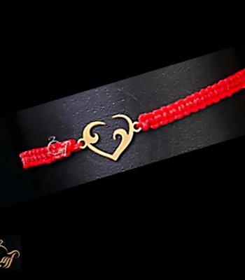 Gold bracelet - heart design