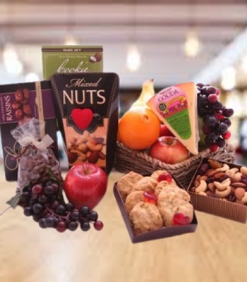 Snack Basket - Chocolate, Cookie and Fruit Box