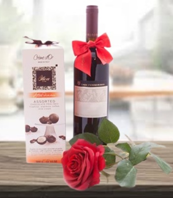 Romantic Red Wine and Sweets